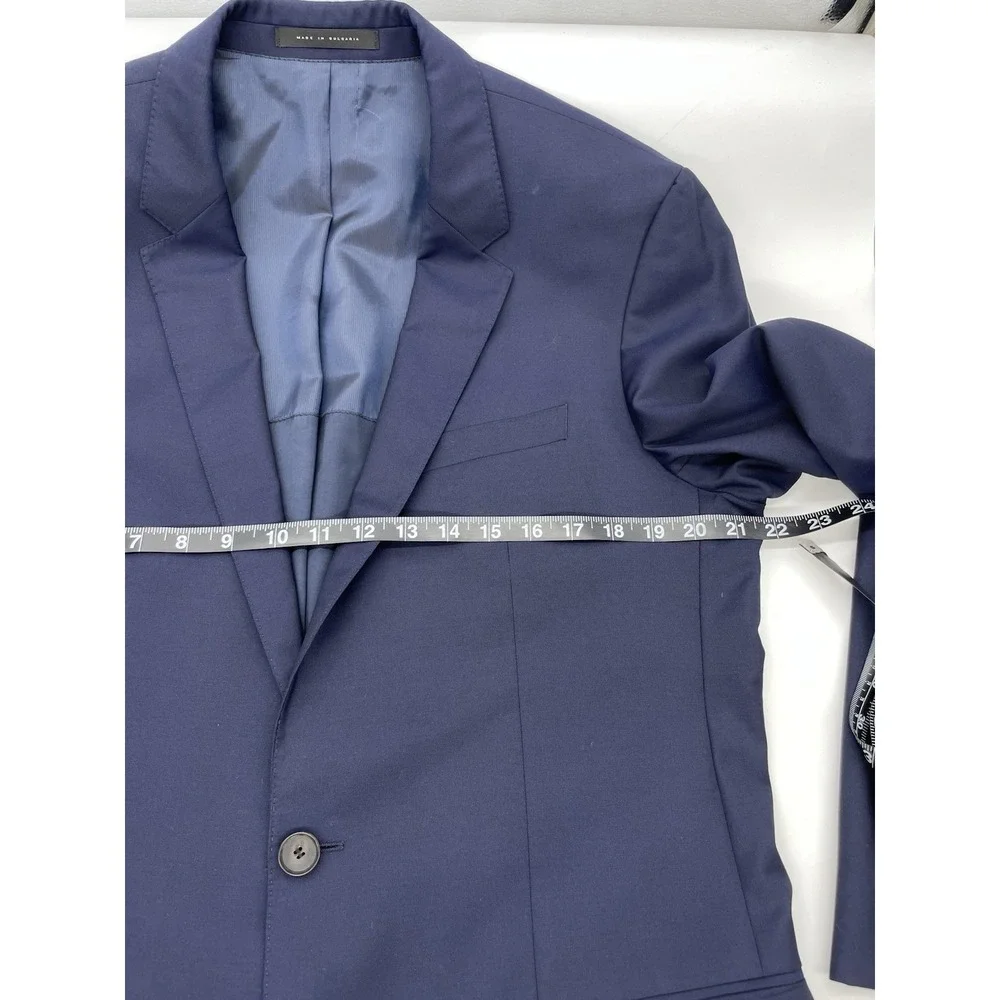 Hugo Boss Blazer Mens 42R Navy Blue Italy Reda Super 110 Virgin Wool Suit Jacket